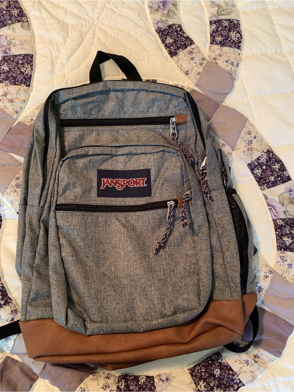 JanSport Grey Canvas Backpack